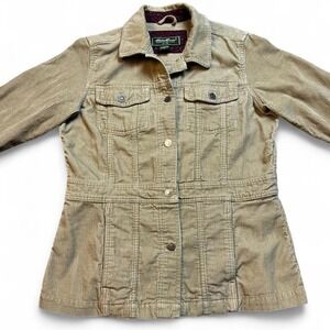 Eddie Bauer brown corduroy‎ casual indie jacket size medium